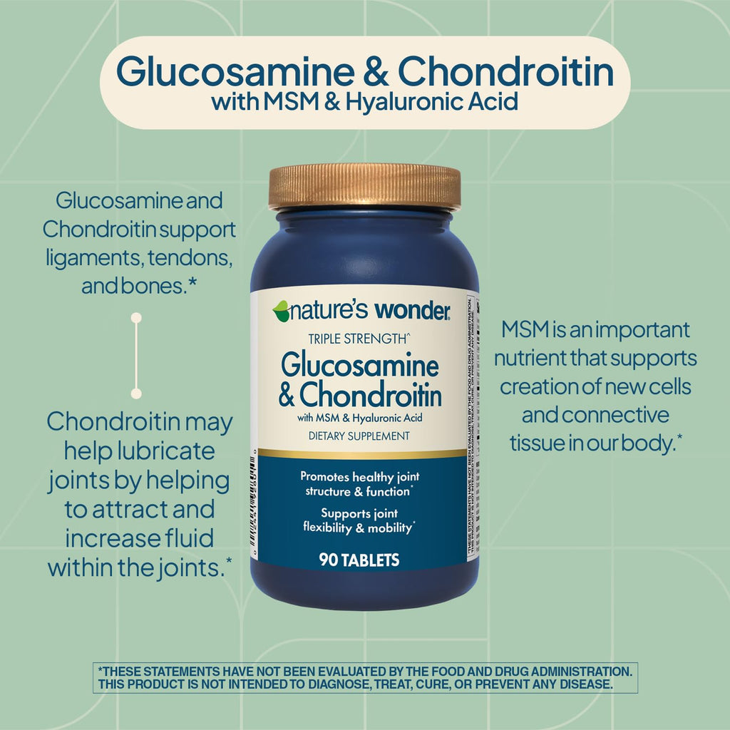 Triple Strength Glucosamine Chondroitin MSM 90 Tablets S60526