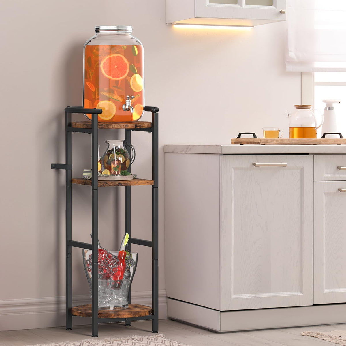 Wood Drink Dispenser Stand P397898