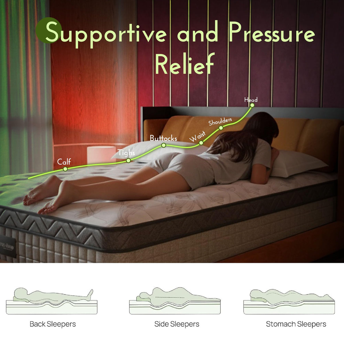 12 Inch Full Size Memory Foam Hybrid Mattress G418