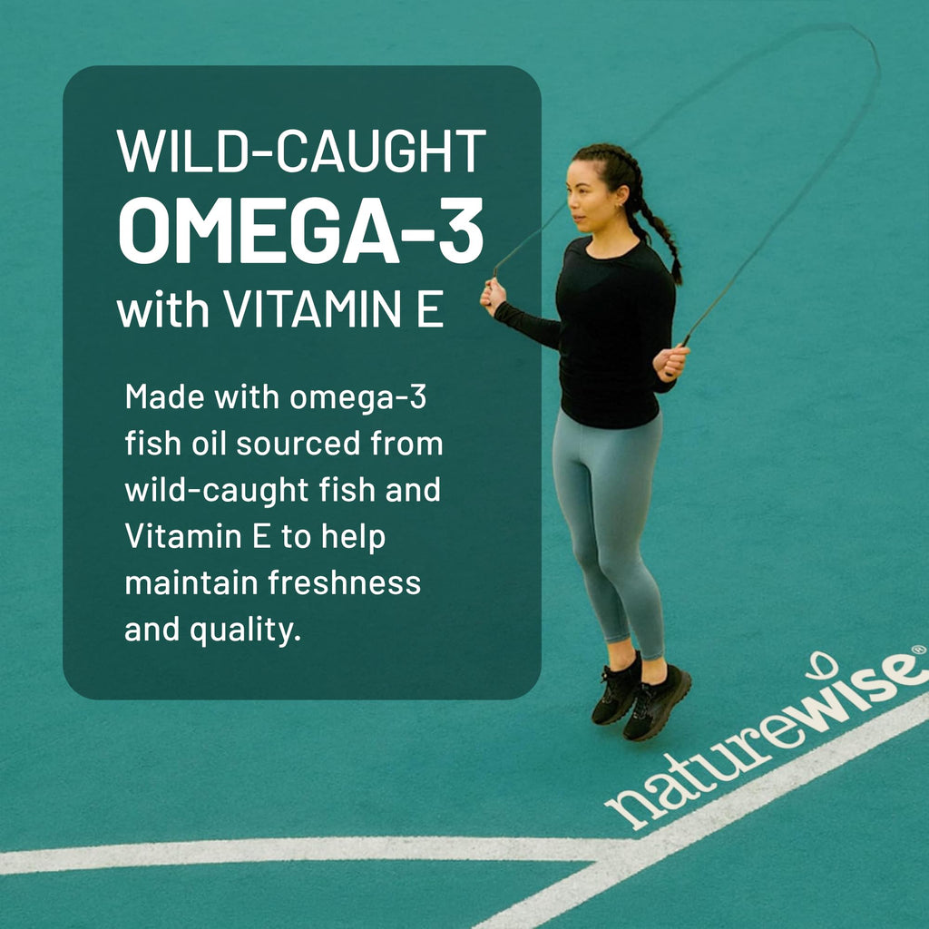 Omega 3 Fish Oil Supplement 1000mg 600 EPA 400 DHA Lemon Flavor 60 Softgels N28833