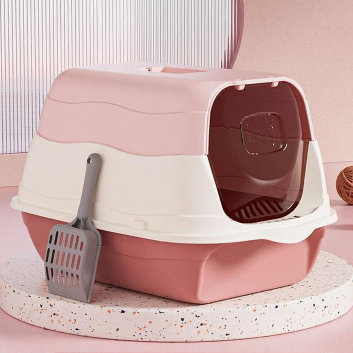 Cat Litter Box with Lid with Litter Scoop K639