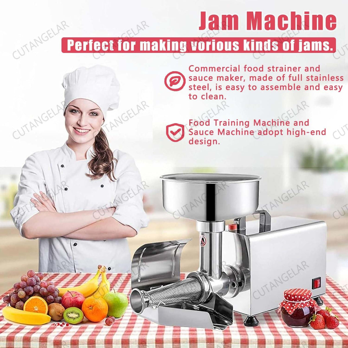 450W Large Capacity Stainless Steel Jam Machine B534
