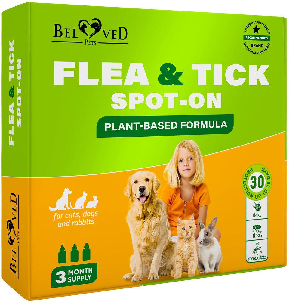 Flea & Tick Spot-On Drops for Dogs and Cats 3 Supply Pack Y777350