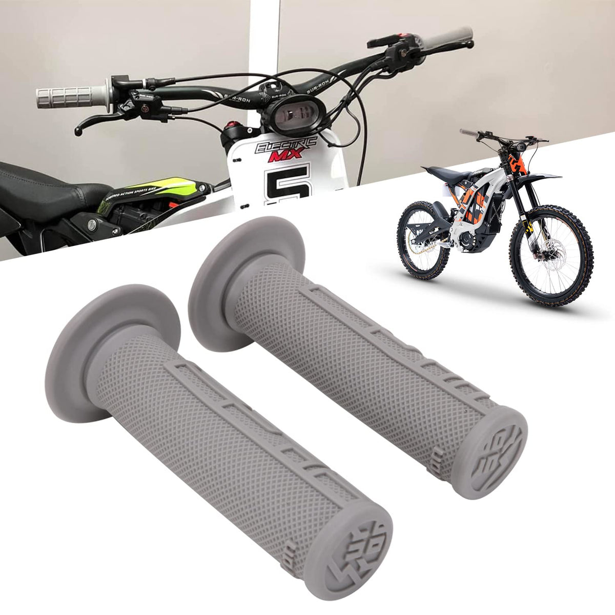 Gray Handlebar Grips T669