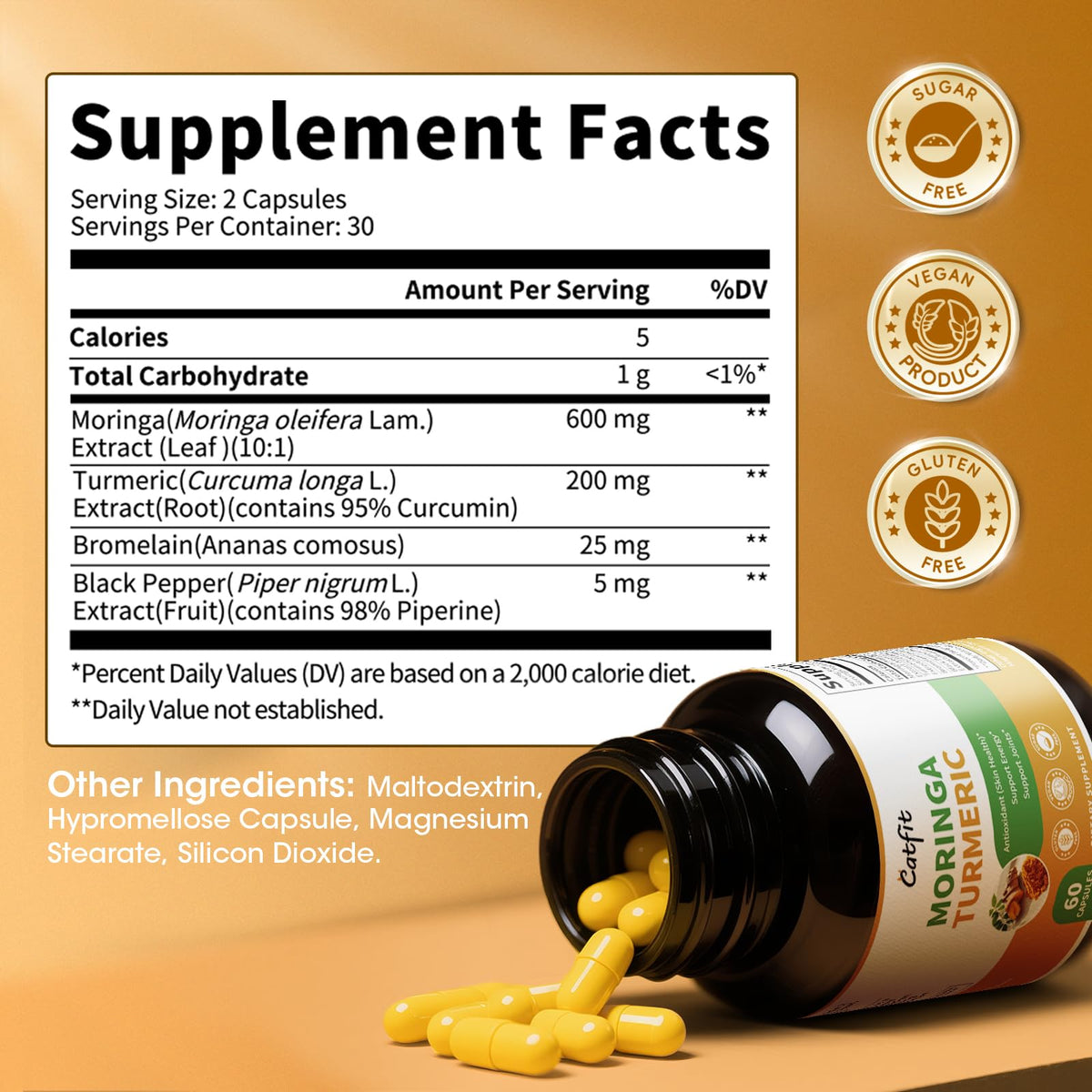 Moringa Capsules 10-in-1 Superfood Supplement Y5909