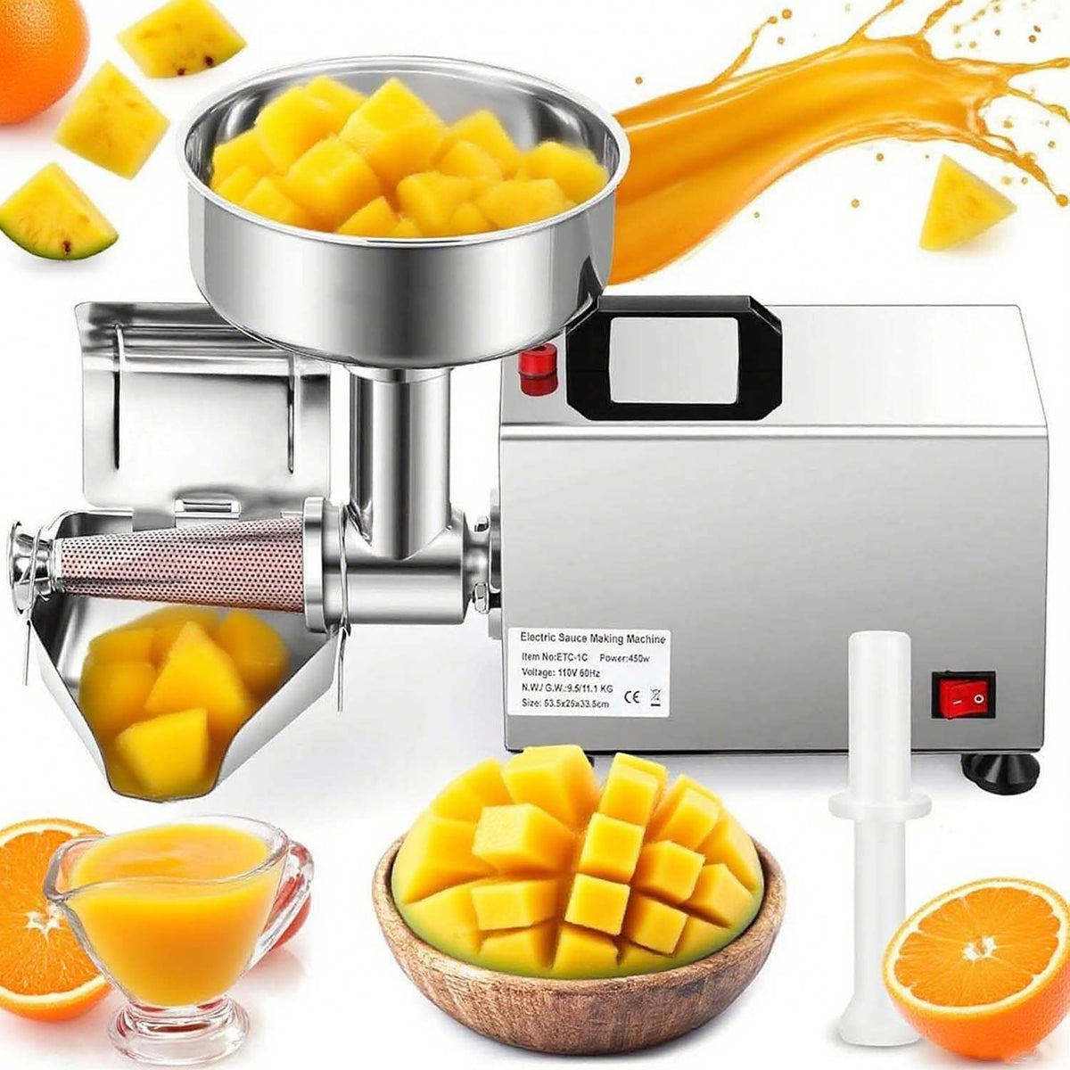 450W Large Capacity Stainless Steel Jam Machine B534