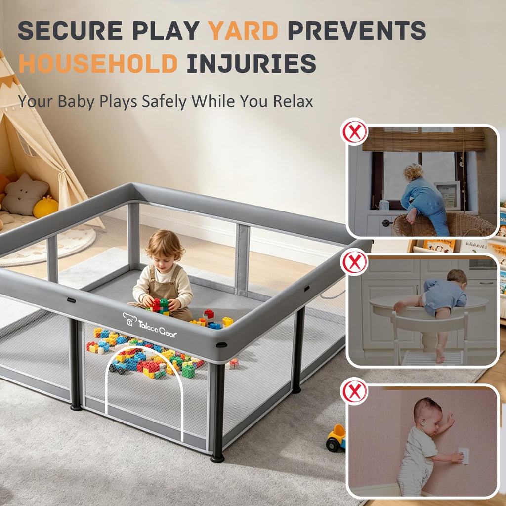 Foldable Baby Playpen with Mat and Ocean Balls S706