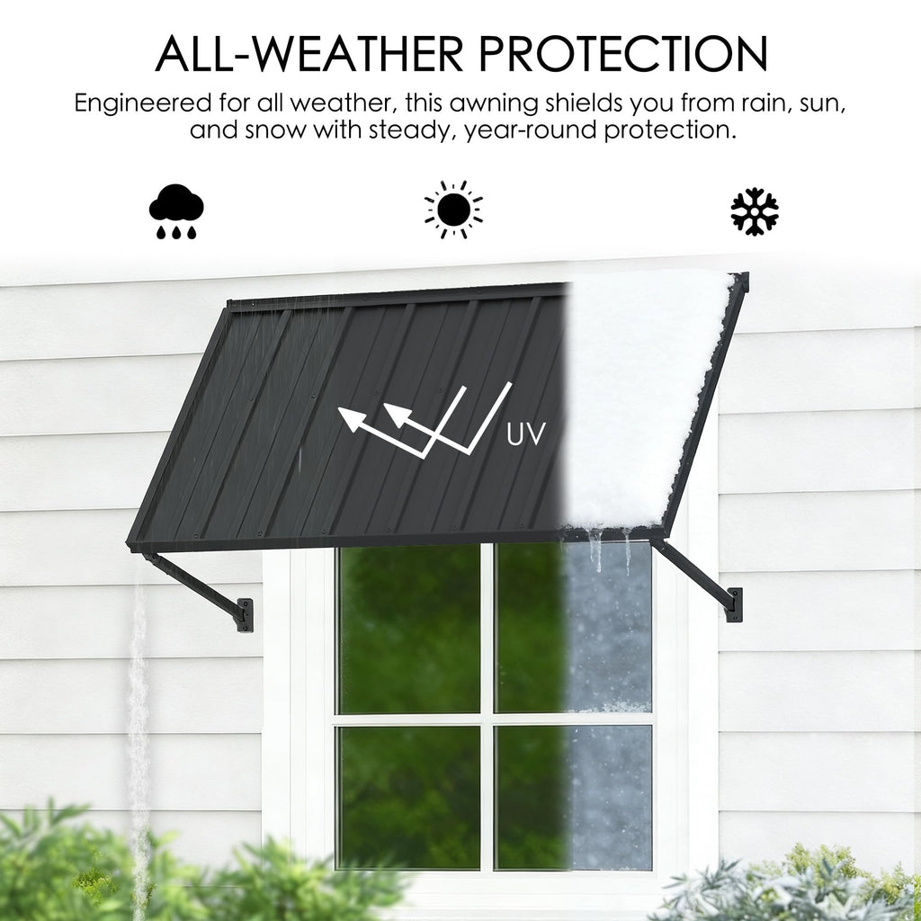 Adjustable Door Window Awning 42"W×32" R3968