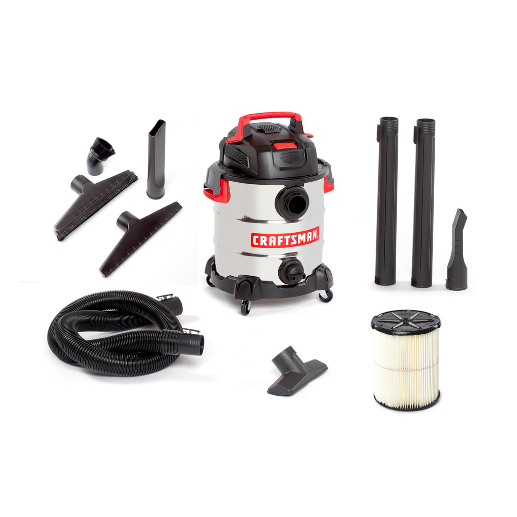 10 Gallon 6.0 Peak HP Stainless Steel Vacuum D748499