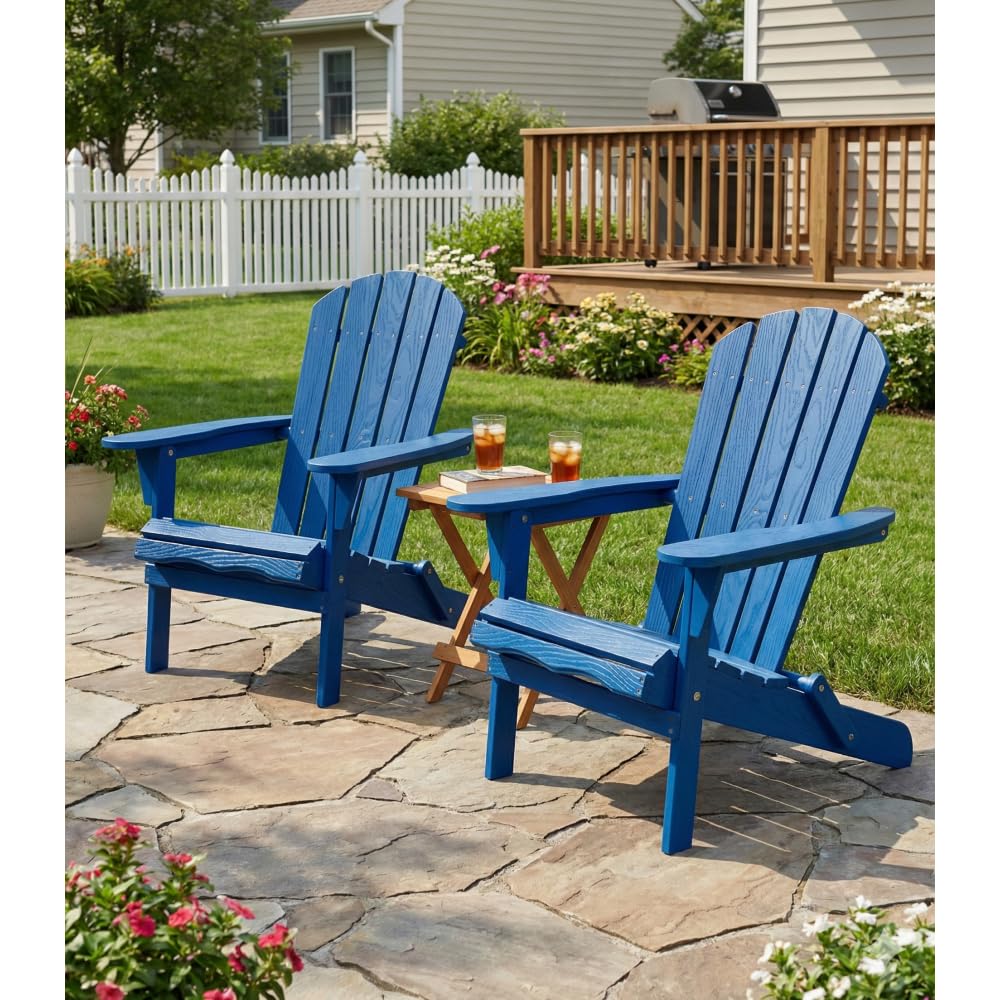Folding Solid Cedar Wood Adirondack Chair G44020