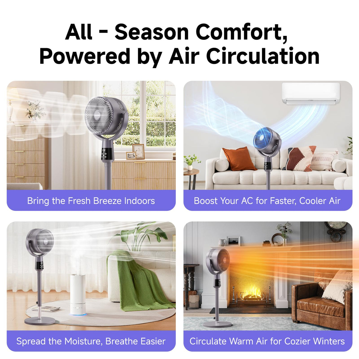 Oscillating Pedestal Fan, 25dB Standing Fan with 8 Speeds, 12H Timer, 36-45'' Adjustable Height, Remote Control Y823449