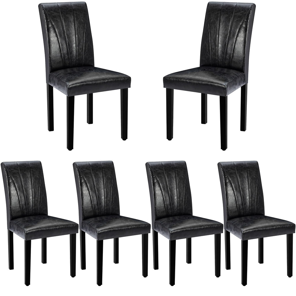 Black Upholstered Dining Chairs Set of 6 J51869