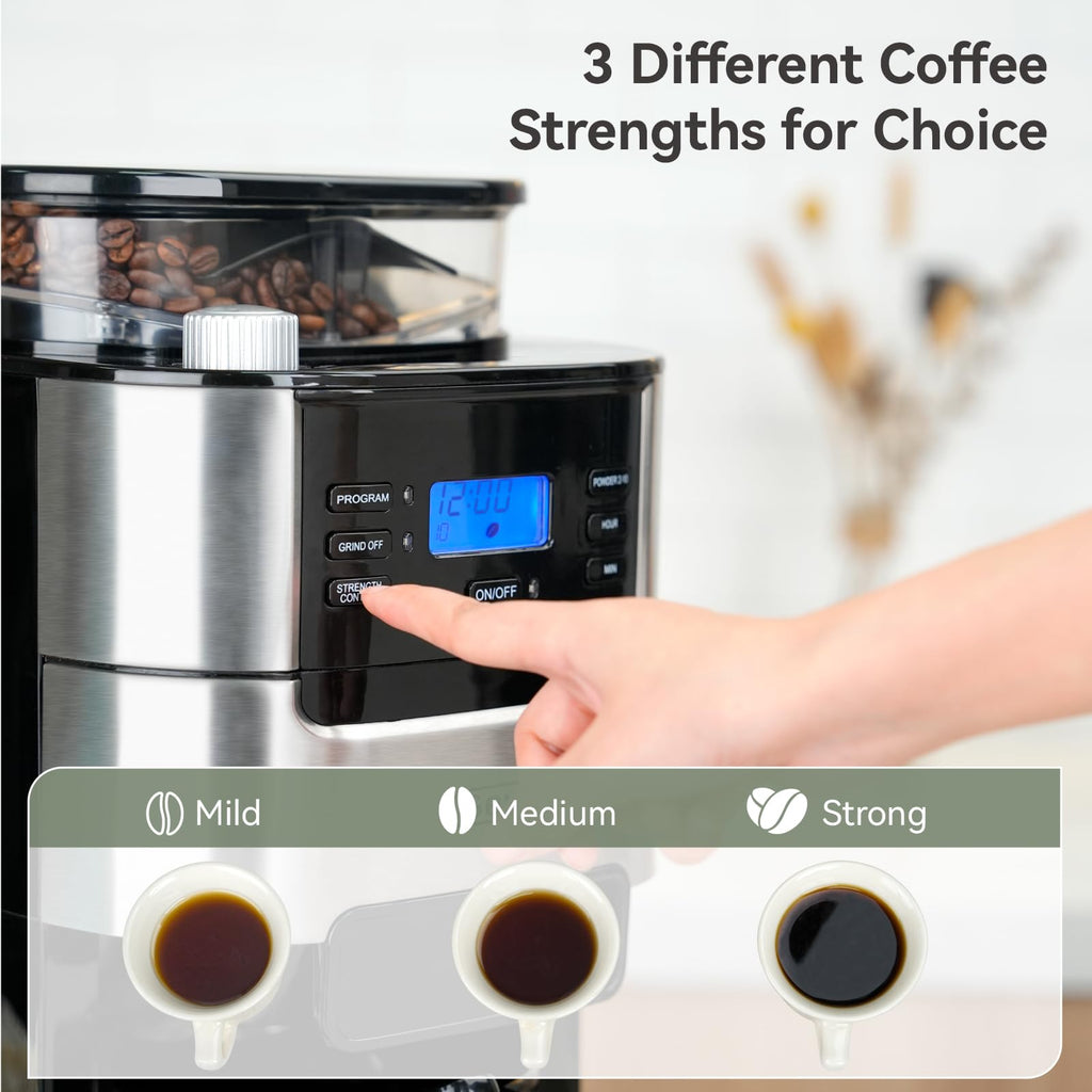 10-Cup Grind & Brew Coffee Maker with Burr Grinder I101