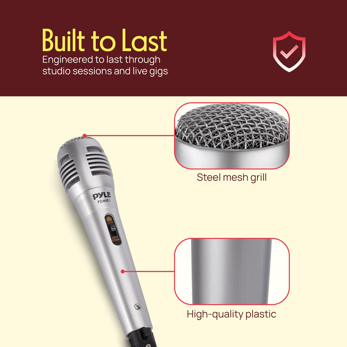 Wired Dynamic Handheld Microphone with XLR Cable B145588