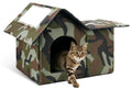 Large Weatherproof Outdoor Cat House with Door and Soft Mat G441