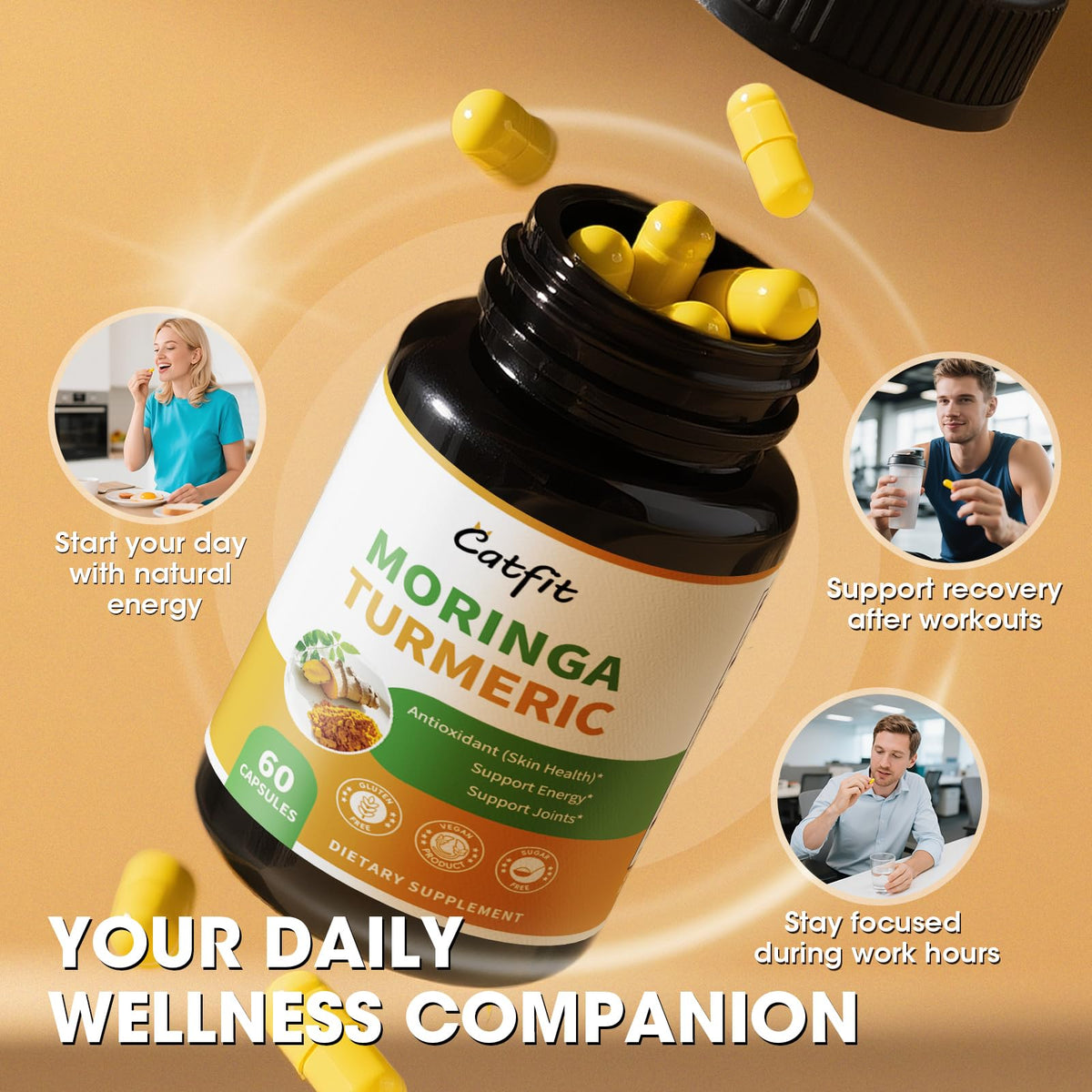 Moringa Capsules 10-in-1 Superfood Supplement Y5909