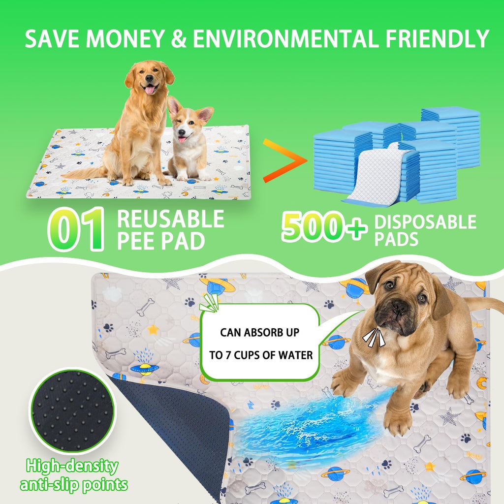 Reusable Artificial Grass Dog Loo System with Tray and Pee Pads, 35x23in S243