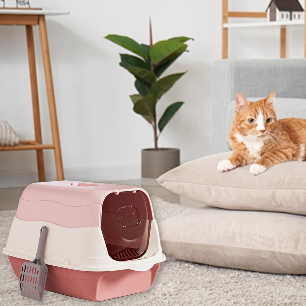 Cat Litter Box with Lid with Litter Scoop K639