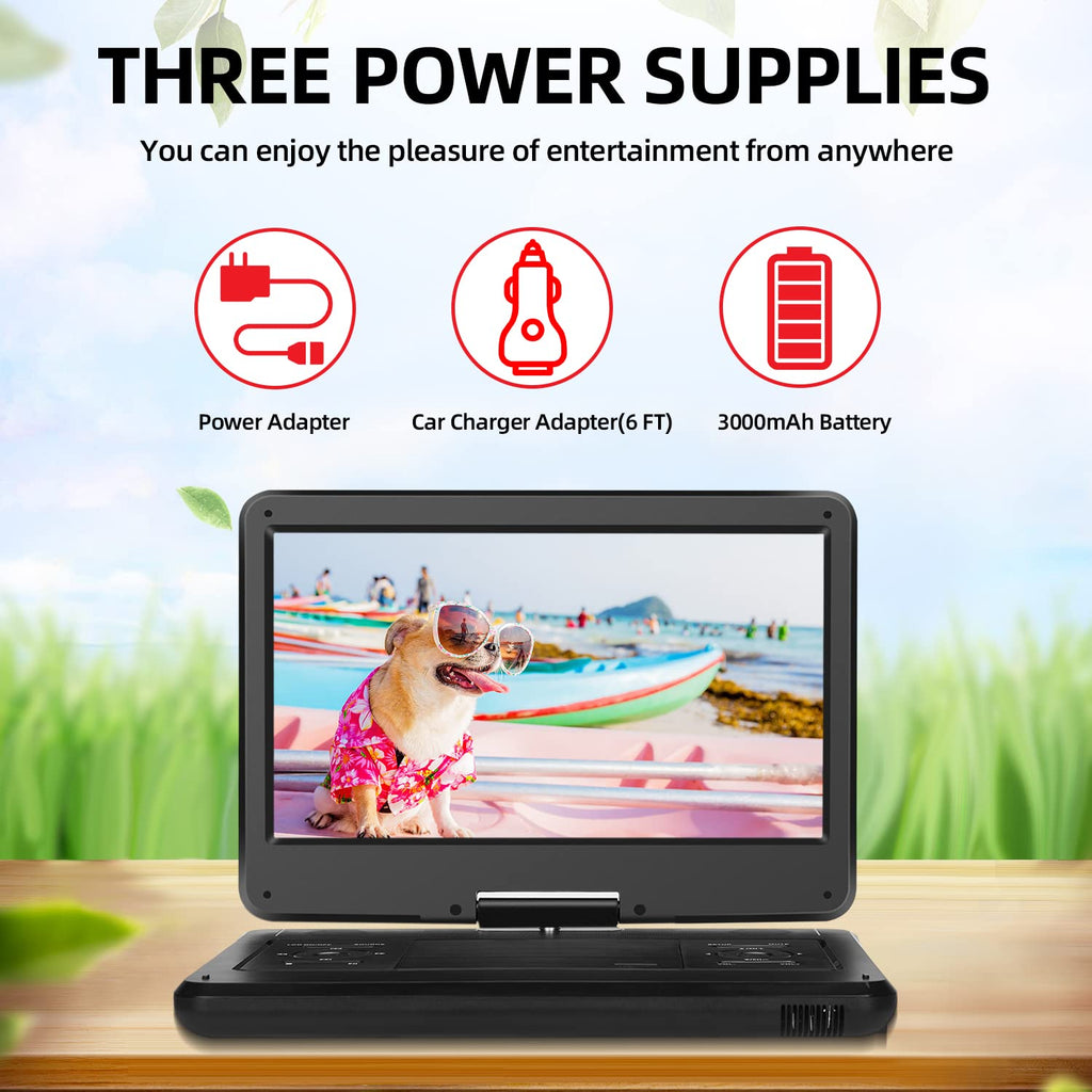 16.5" Portable TV/DVD Player Combo with 14.0" HD Swivel Screen A2136
