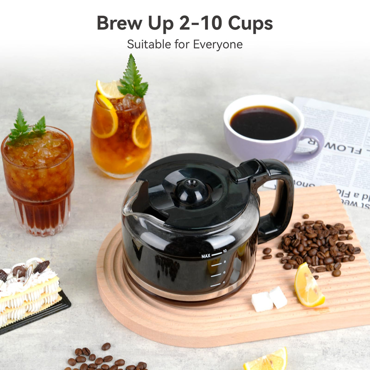 10-Cup Grind & Brew Coffee Maker with Burr Grinder I101