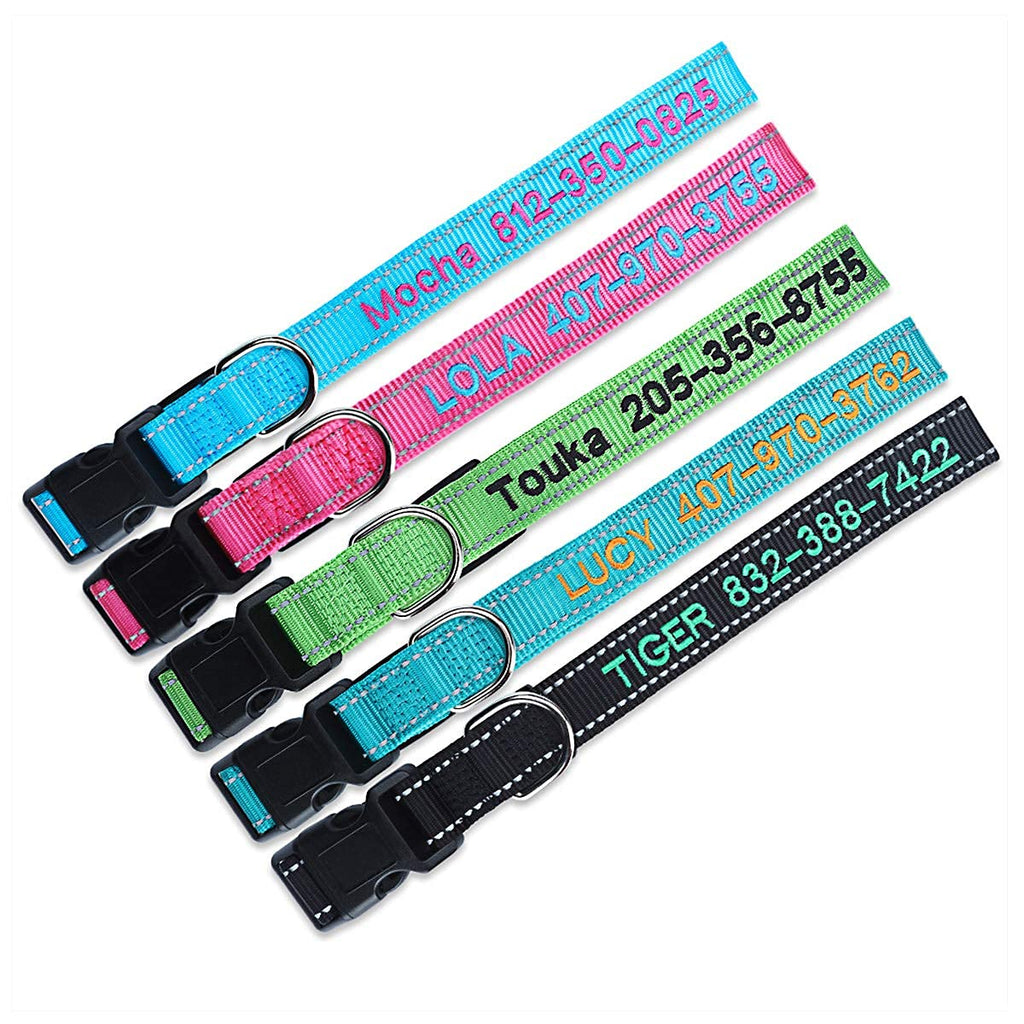Personalized Dog Collar, 4 Adjustable Sizes Quick Release Buckle and D-Ring I995399