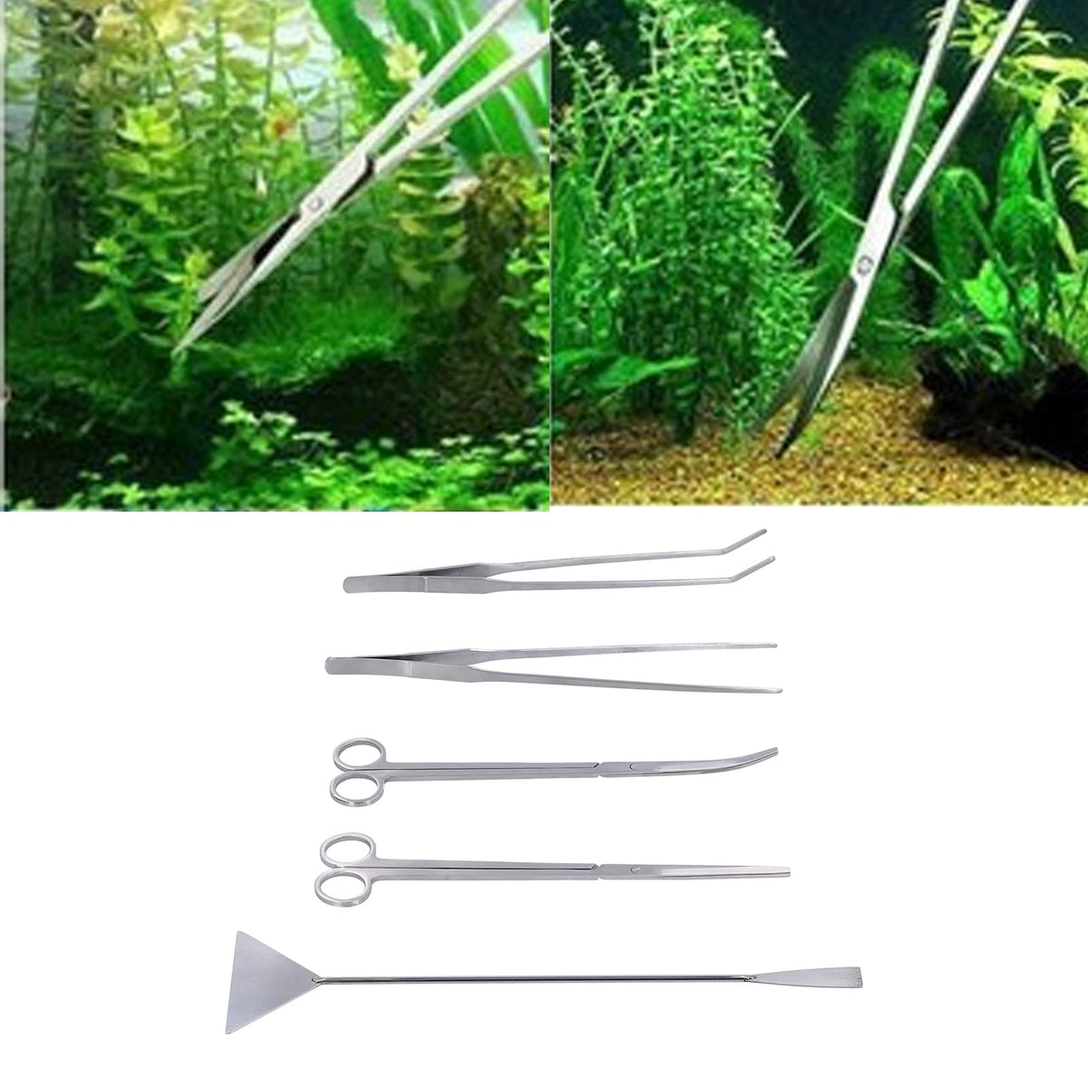 5-in-1 Stainless Steel Aquarium Maintenance Kit L4863