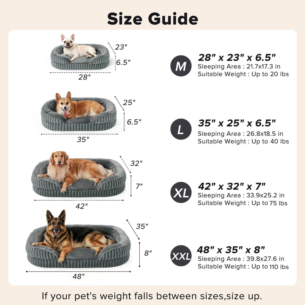 Washable 42" Orthopedic Dog Bed H363978