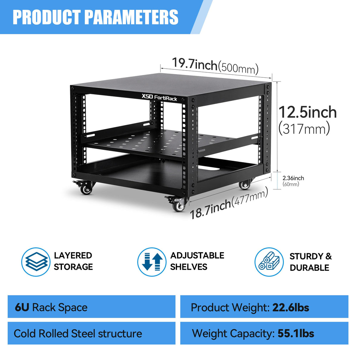6U Open Frame Rack C11864
