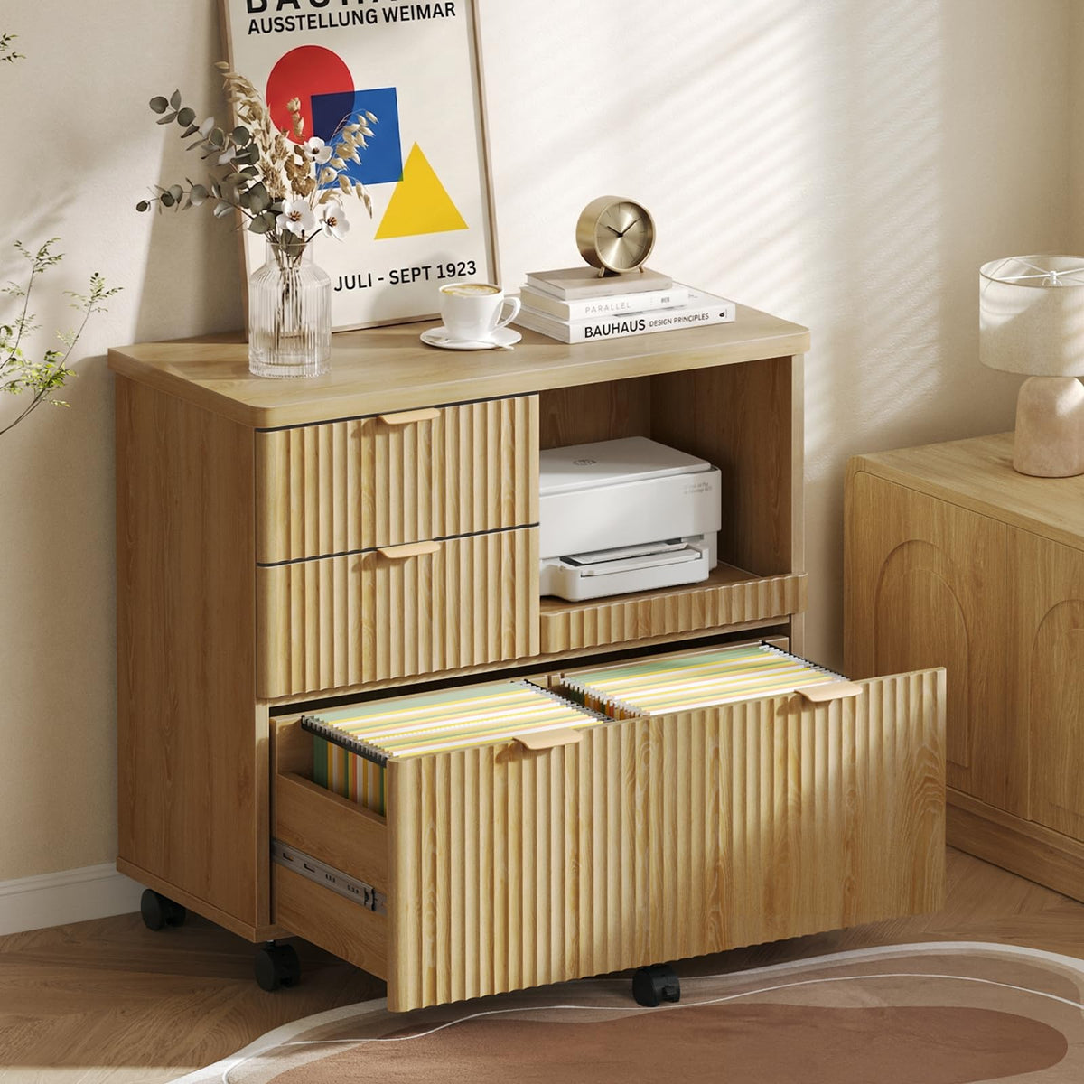 3 Drawer Wood File Cabinet T47622