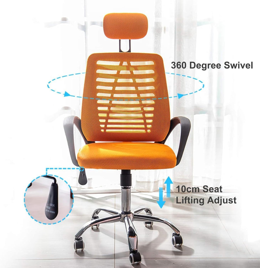 Ergonomic High Back Office Chair with Lumbar Support Orange Z600205