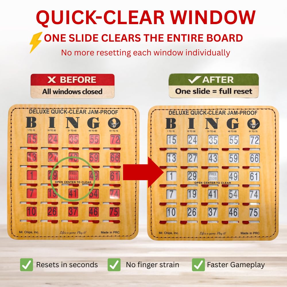 Bingo Cards with Sliding Windows 100 Pack G229338