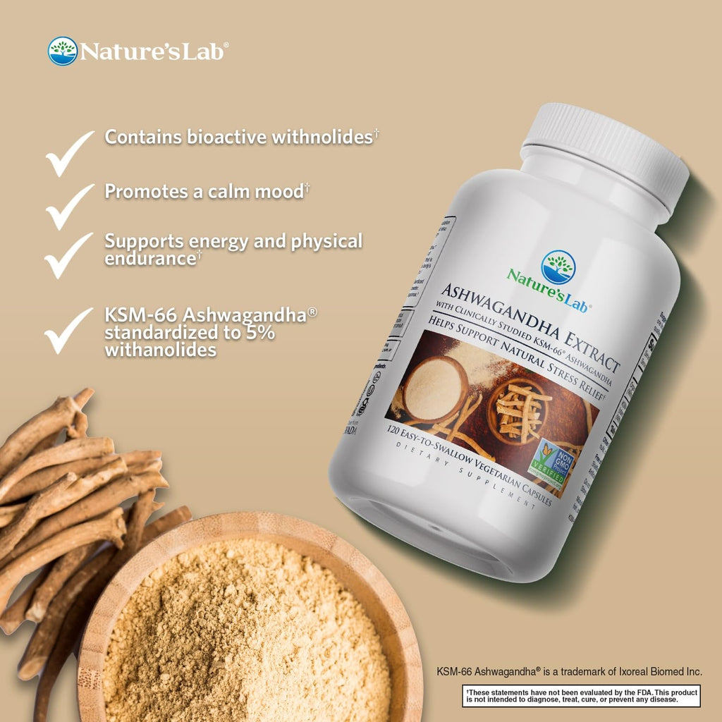 Extra Strength Organic Ashwagandha Root Extract 120 Ct F34616