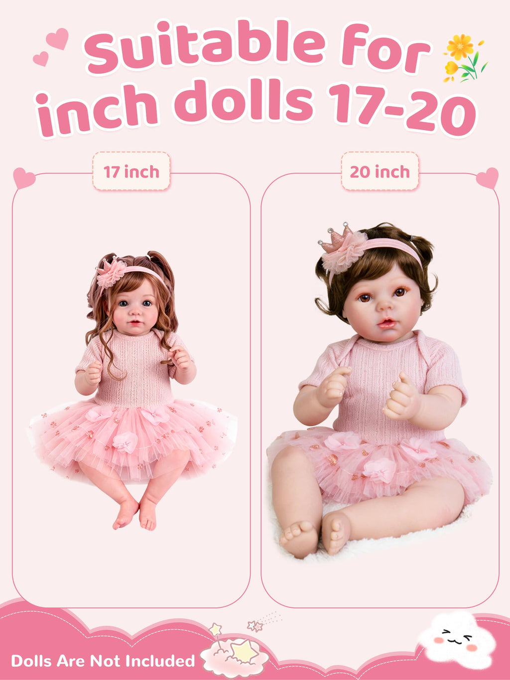 Pink Baby Doll Clothes 17-20 Inches V702
