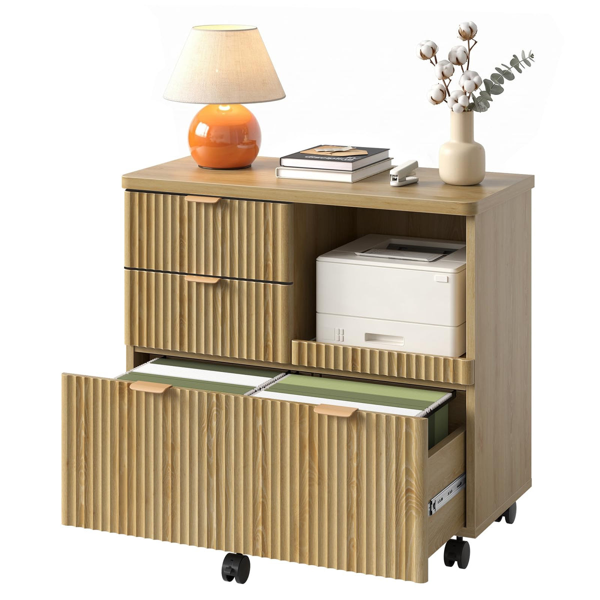 3 Drawer Wood File Cabinet T47622