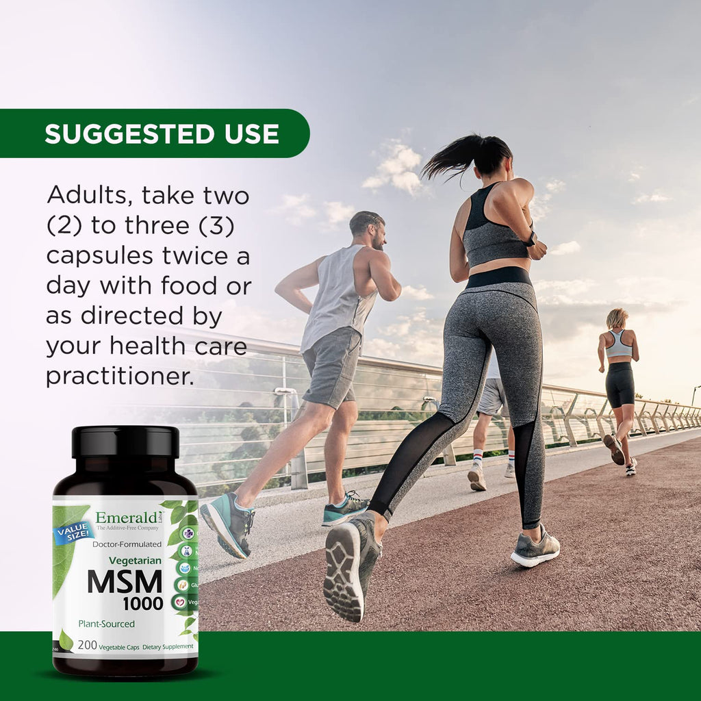 MSM 1000mg 200 Vegetable Capsules T45825