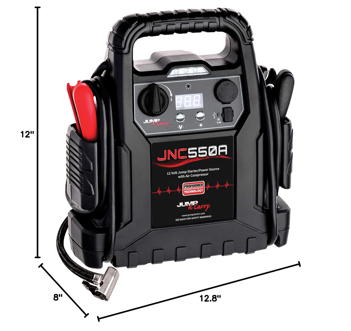 1100 Peak Amp Jump Starter with Air Compressor Z80922