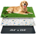 Reusable Artificial Grass Dog Loo System with Tray and Pee Pads, 35x23in S243