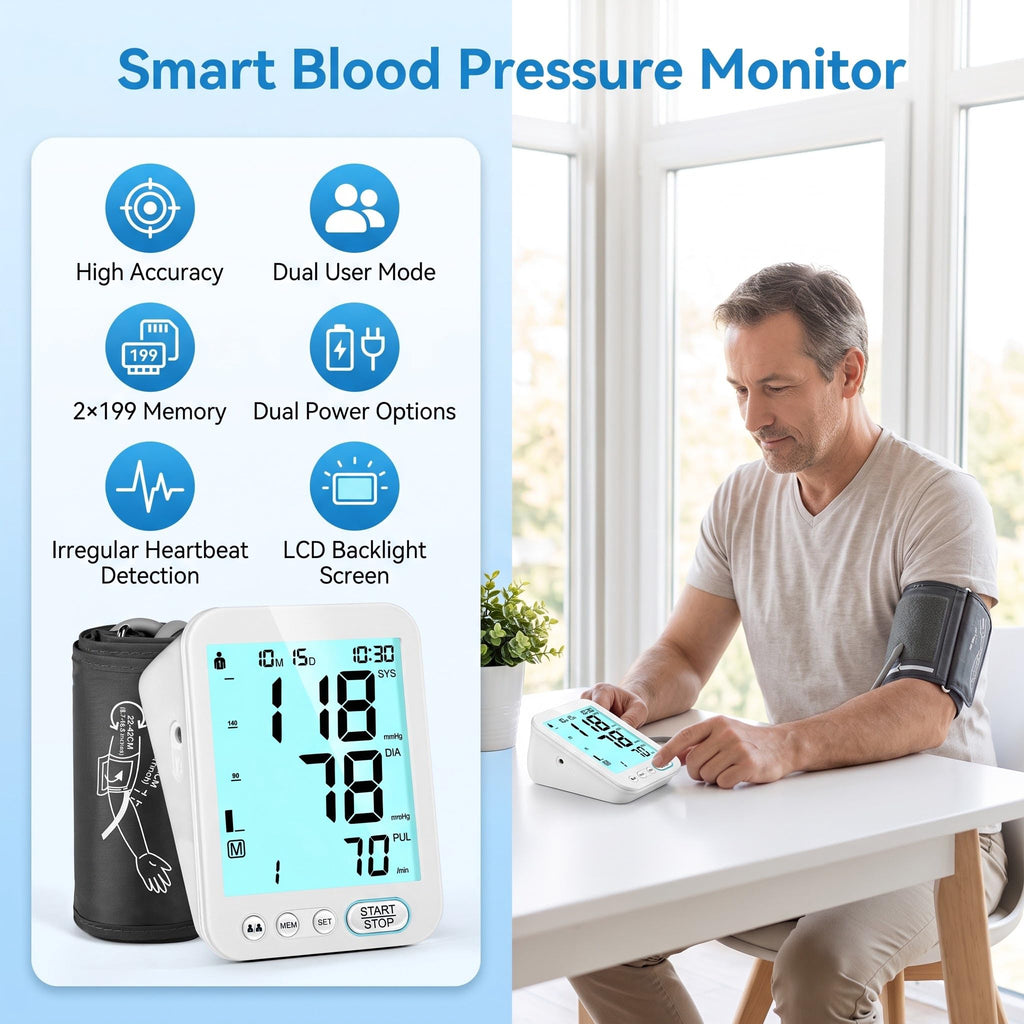 Blood Pressure Monitor Upper Arm with Storage Bag E2270