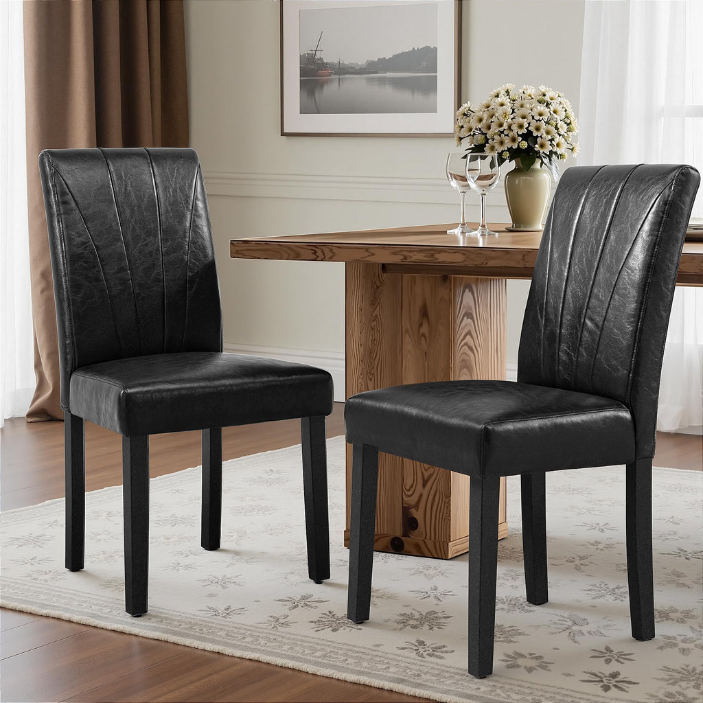 Black Upholstered Dining Chairs Set of 6 J51869