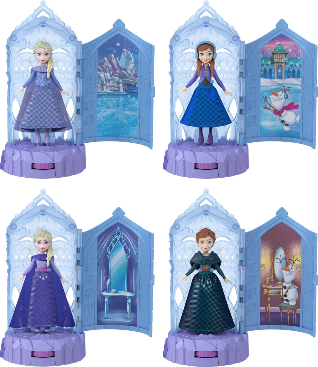 Small Dolls & Mini Castle Playsets with Spinning Doll Reveal M58623