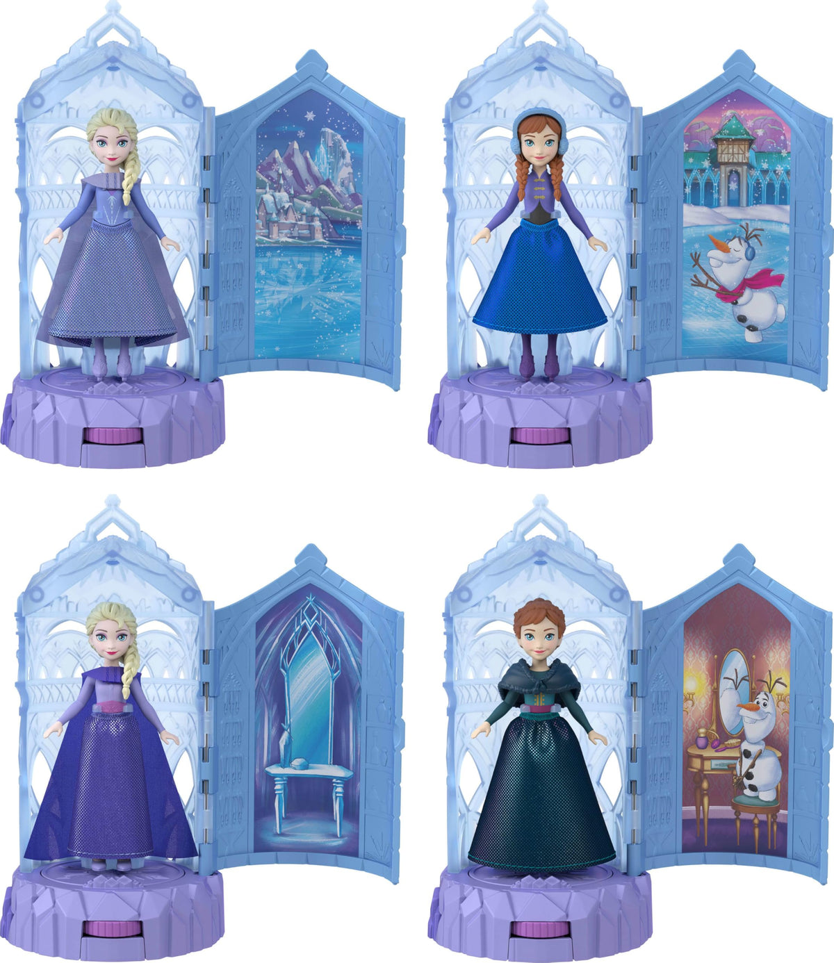 Small Dolls & Mini Castle Playsets with Spinning Doll Reveal M58623
