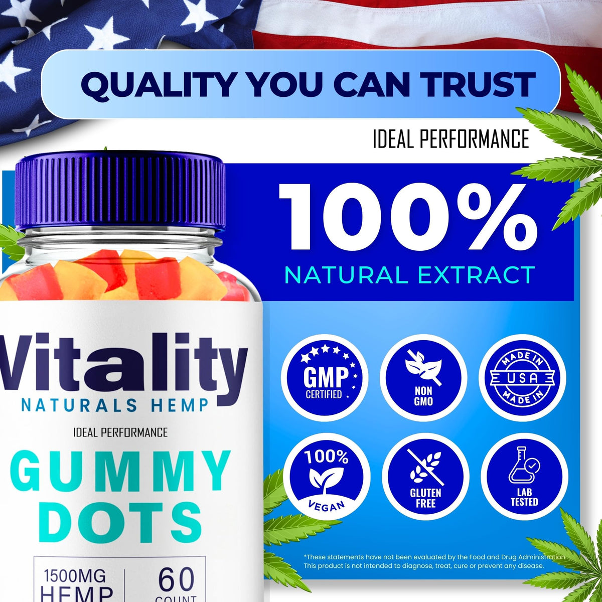 Hemp Gummies with Hemp Seeds Organic Extract 60 Gummies G578795