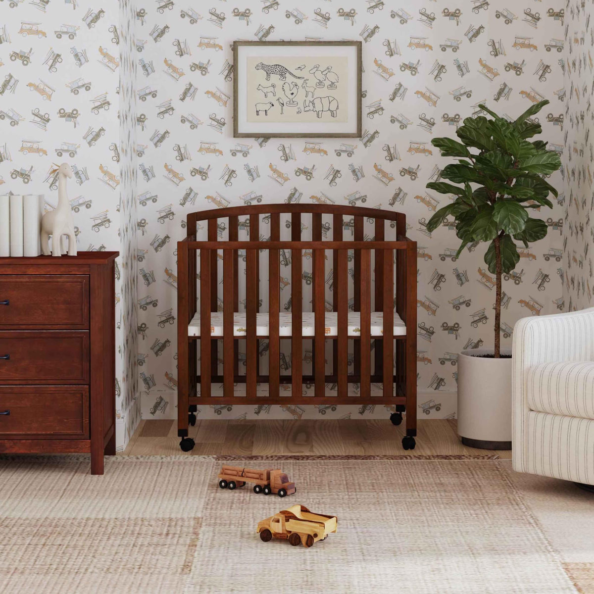Espresso 3-in-1 Convertible Mini Crib N1334