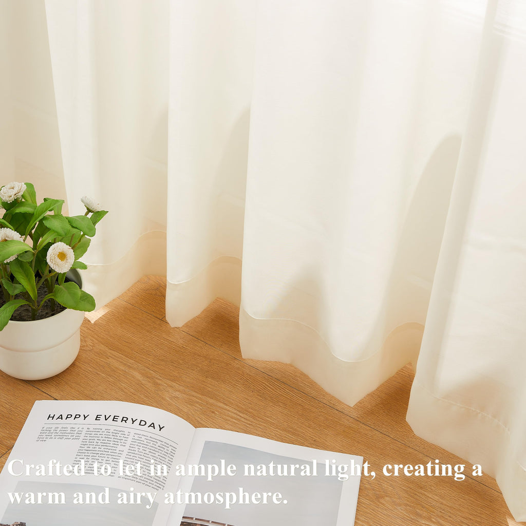 Pinch Pleated Sheer Curtains 108 Inches Length N1244