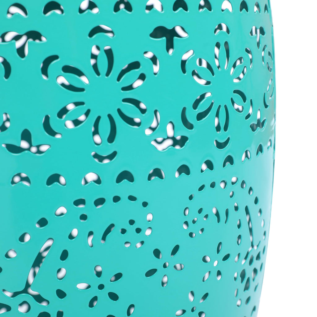 Teal Metal Patio Side Table P67308