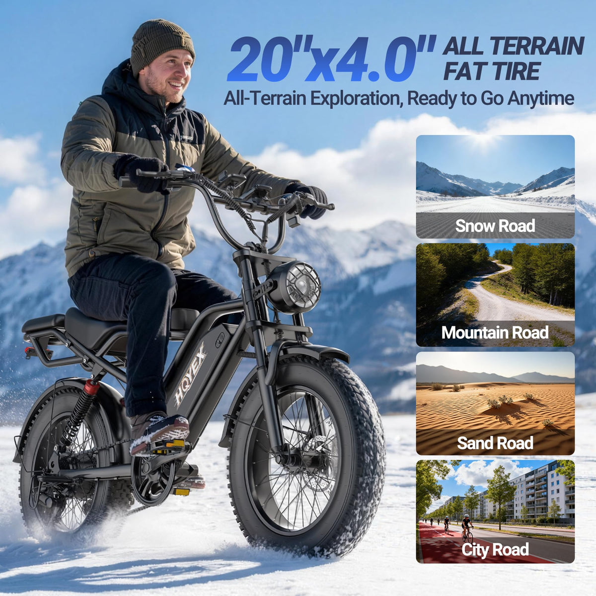 1500W 20" Fat Tire Electric Bike with 48V 20Ah Battery K34202