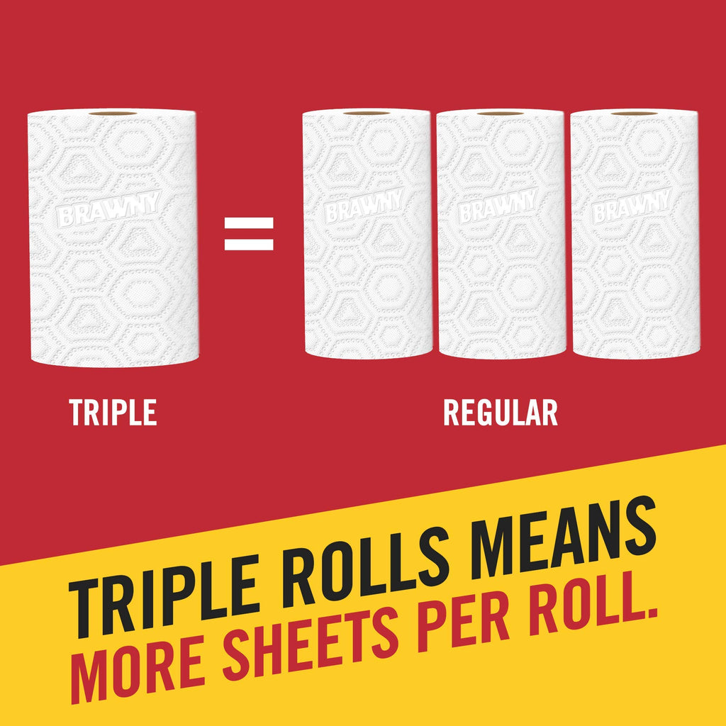 Paper Towels, 8 Triple Rolls, 3 Sheet Size Options Z714161