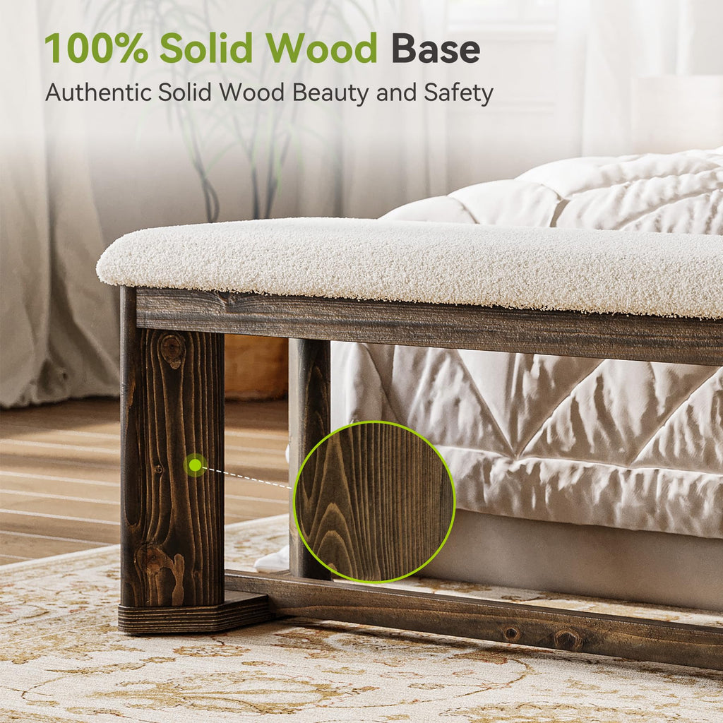 Upholstered Bench with Cushion T7360