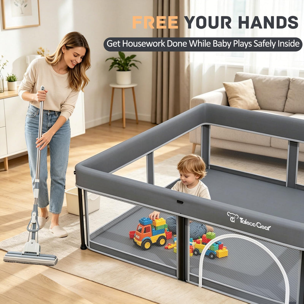 Foldable Baby Playpen with Mat and Ocean Balls S706