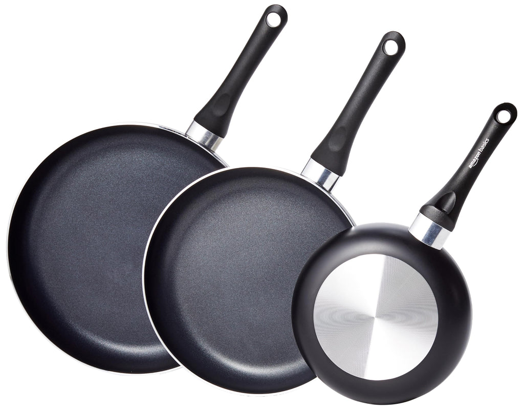 Ceramic Nonstick Frying Pan Set, 3-Piece, Black L794062